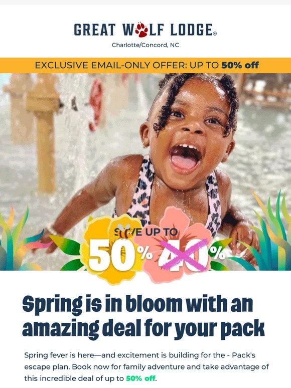 🎁 CELEBRATE SPRING WITH AN INCREDIBLE DEAL AND ENJOY A DISCOUNTED FAMILY OUTING WITH UP TO 50% OFF 🎁