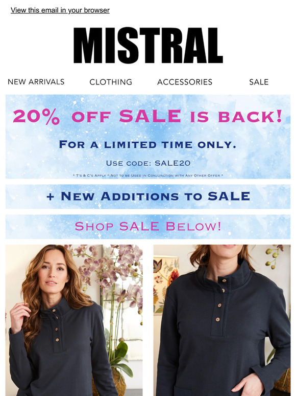 Mistral top clothing sale