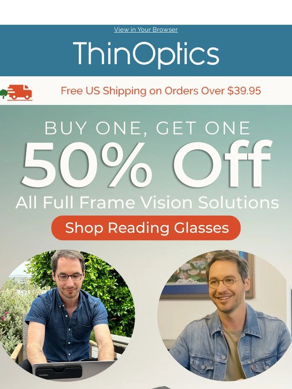 🌟 Double the Convenience: BOGO 50% Off Vision Solutions!