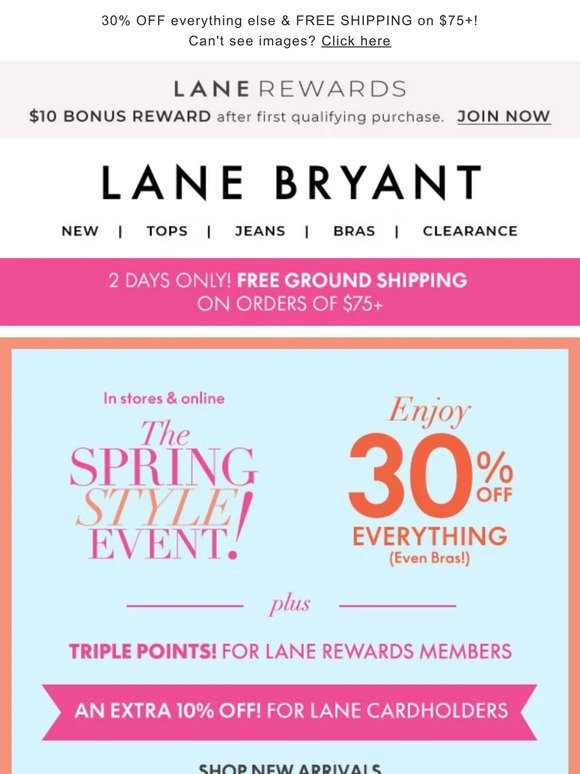 Lane Bryant on X: Because weekends were made for staying in your bra and  panties. And for shopping the Semi-Annual Sale. Clearance Bras $25 and all  other bras $35. This weekend only!