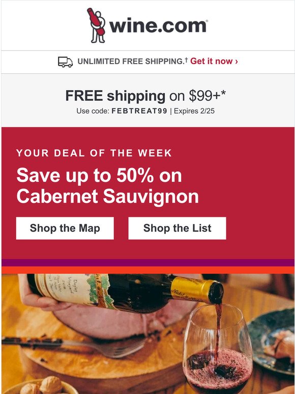 Cabernet Sauvignon Sale! Up to 50% off
