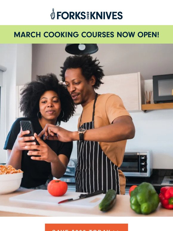 $200 OFF our March cooking course!