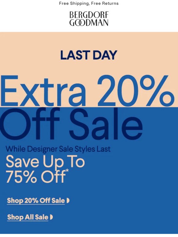 Extra 20% Off - Designer Sale