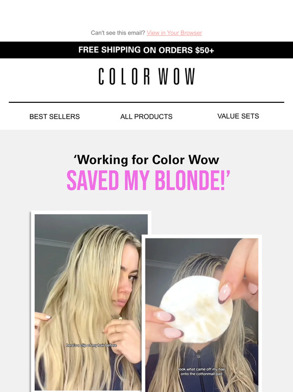 Color Wow Sick of your color turning dark + brassy? 😩 Milled