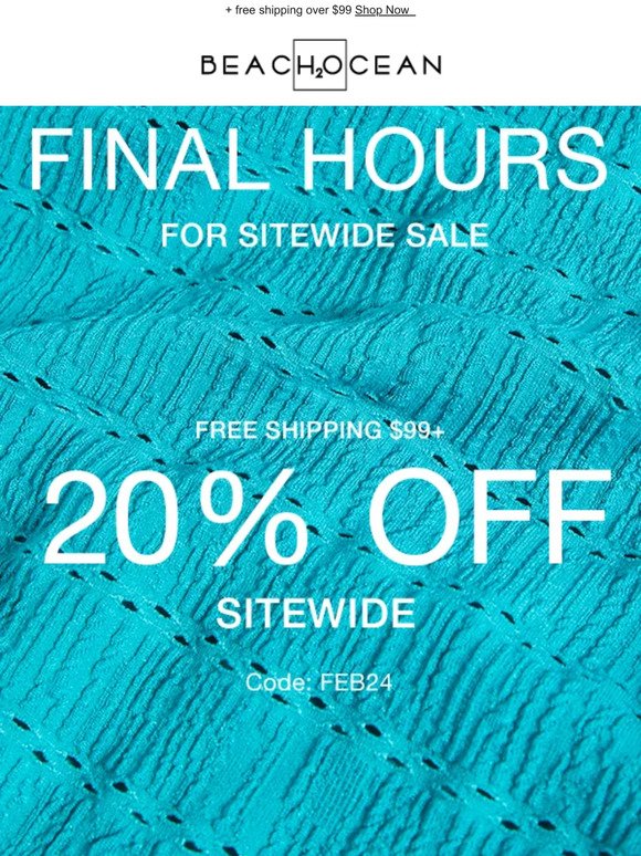 Last Chance For 20% Off Sitewide