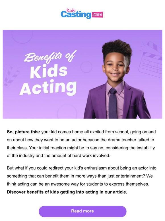 Kidscasting benefits of kids acting kidscasting academy milled
