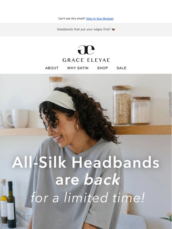 All-Silk Headbands: BACK for a LIMITED time! ✨