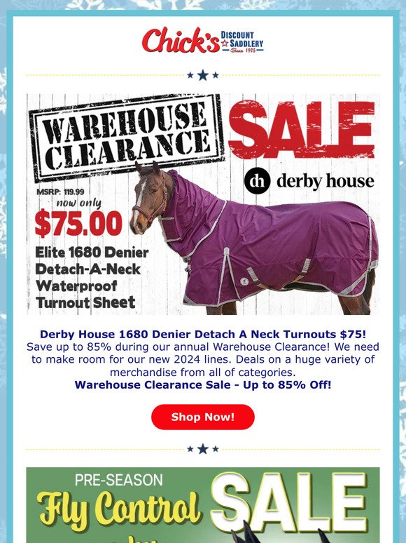 Derby House 1680D Combo Sheets $75 🐎