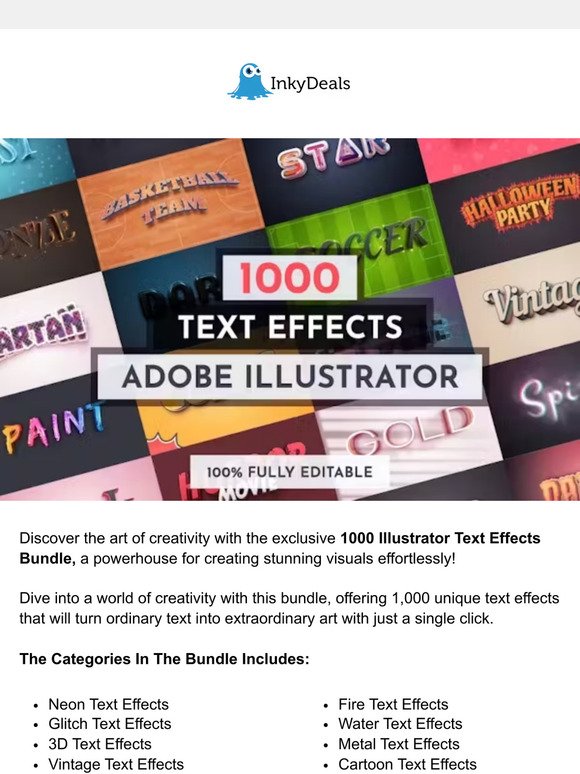 Grab 1000 Text Effects!