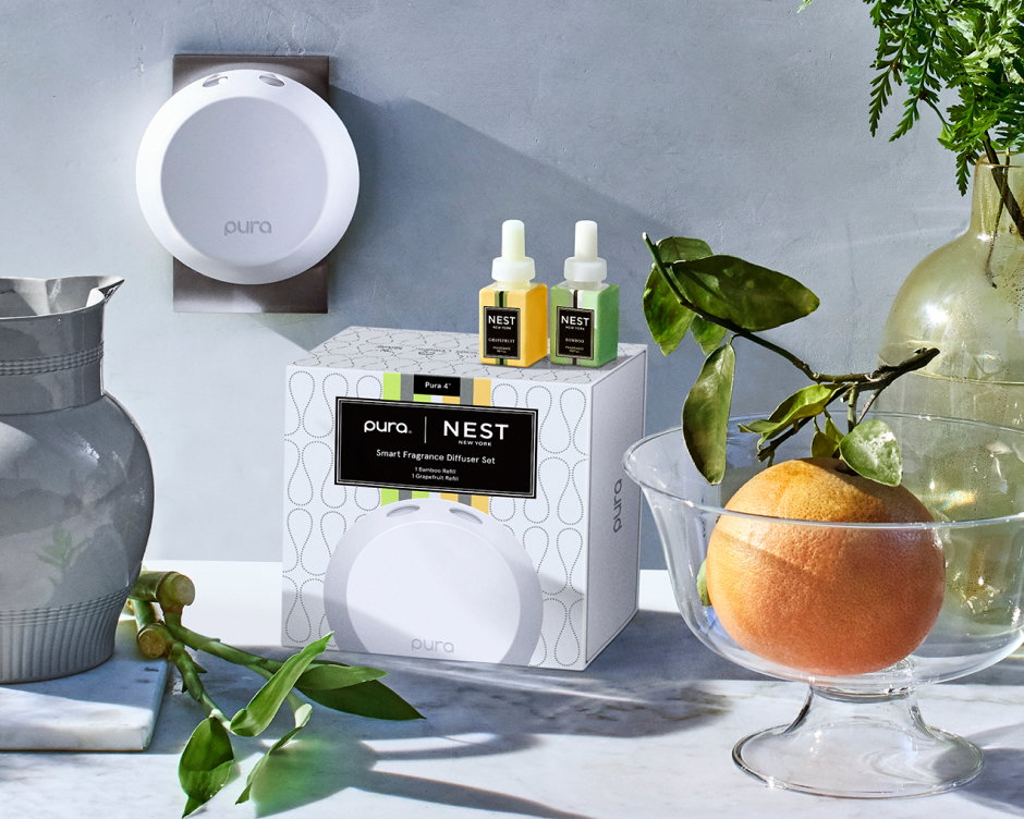 Nest New York NEST x Pura 4™ Smart Fragrance Diffuser Set Bamboo & Grapefruit
