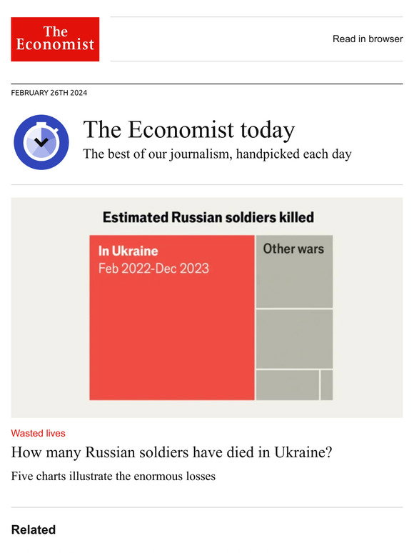 The Economist: How many Russian soldiers have died in Ukraine? | Milled