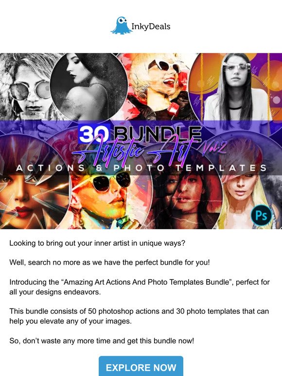 [New Launch] Artistic Photoshop Actions And More!