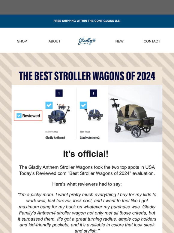 Gladly Family: Meet The Best Stroller Wagon of 2024  | Milled