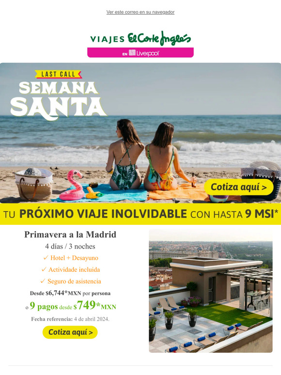, 📢👙🌞¡Aprovecha Última Oportunidad para Viaja en Semana Santa!