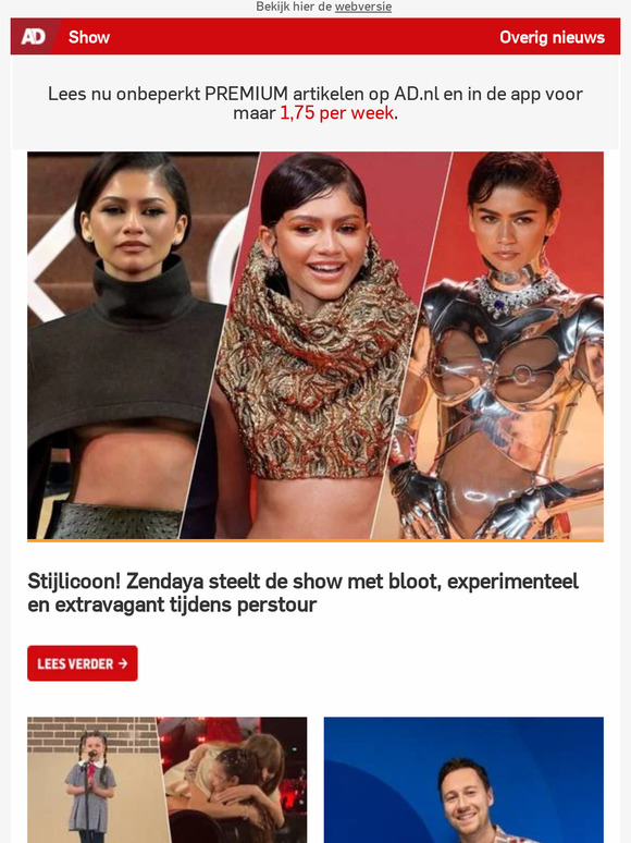 Ad Webwinkel Volkskrant Trouw Parool Reg Stijlicoon Zendaya Steelt De Show Met Bloot