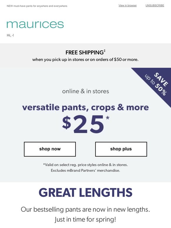 Sale Spotlight: $25 pants, crops & more