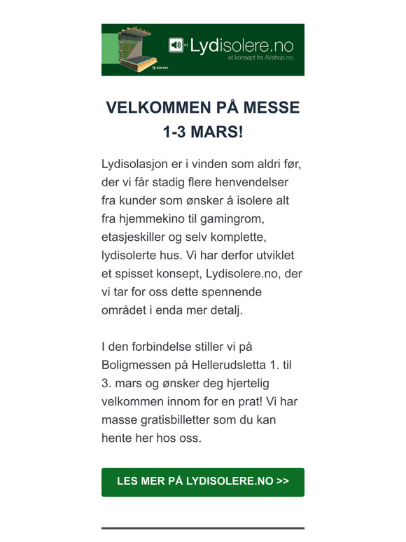 Velkommen til boligmesse på Hellerudsletta 1. til 3. mars