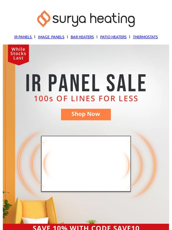 IR Panels at our lowest prices