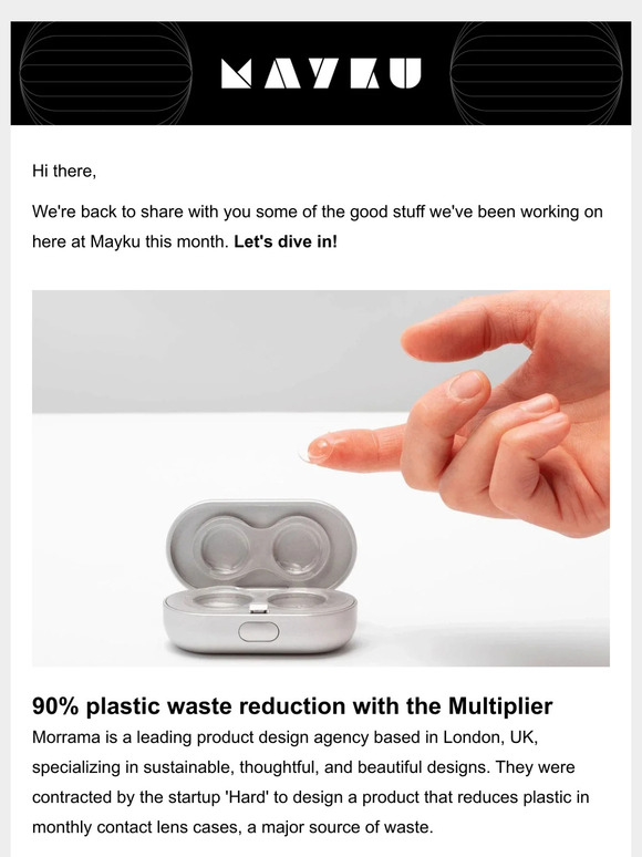 Morrama reduces plastic waste by 90% with the Multiplier 🚀 - Mayku Newsletter