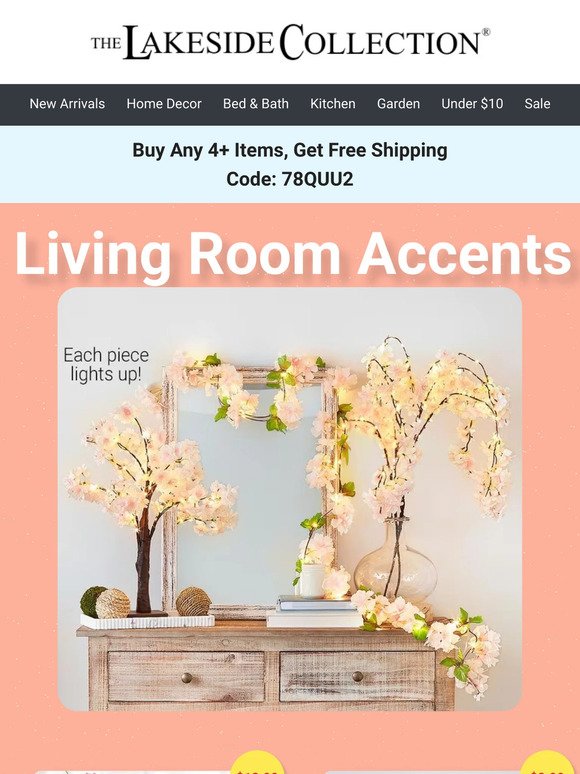 Glimpse of Glamour: Living Room Accent Decor Essentials and Top Sellers
