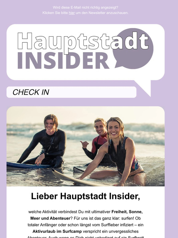 HAUPTSTADT INSIDER: Sommer und Strand aktiv genießen 🌞