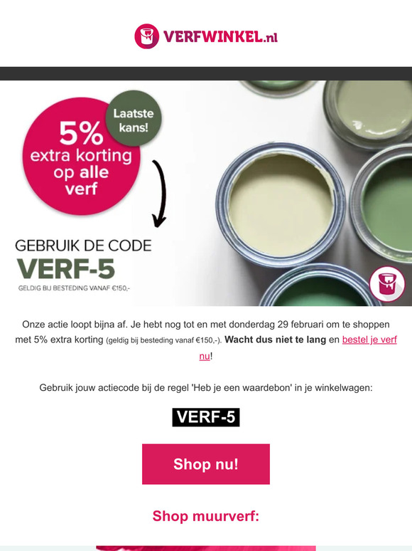 Bestel nog snel met extra korting