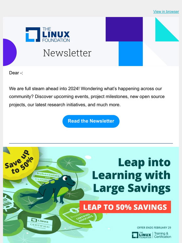 The Linux Foundation: 🐸 🌸 Linux Foundation February 2024 Newsletter 🐸 🌸 ...