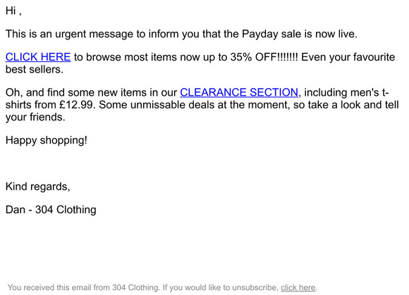 FW: Tell  35% PAYDAY sale is now live
