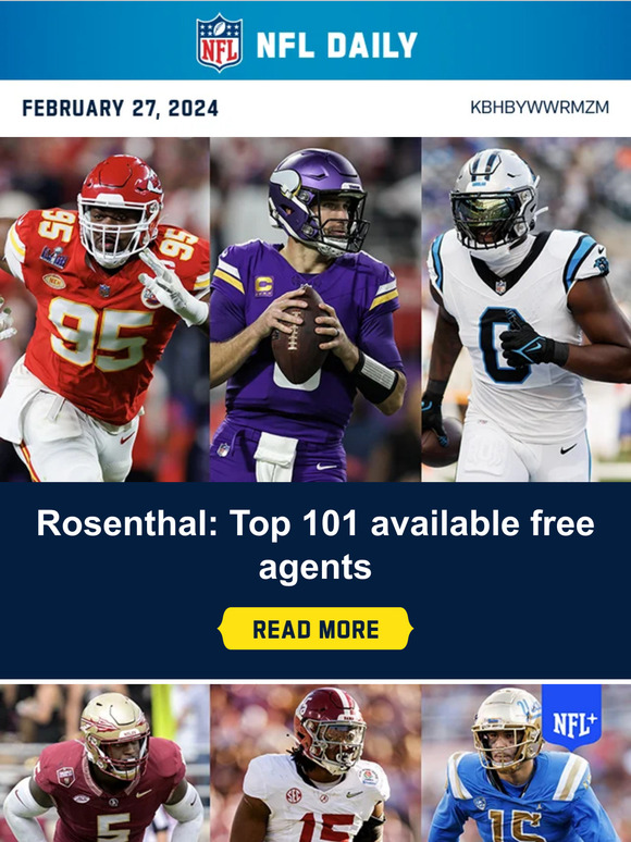 NFL Gamepass Top 101 Free Agents of 2024 NFL Offseason Milled