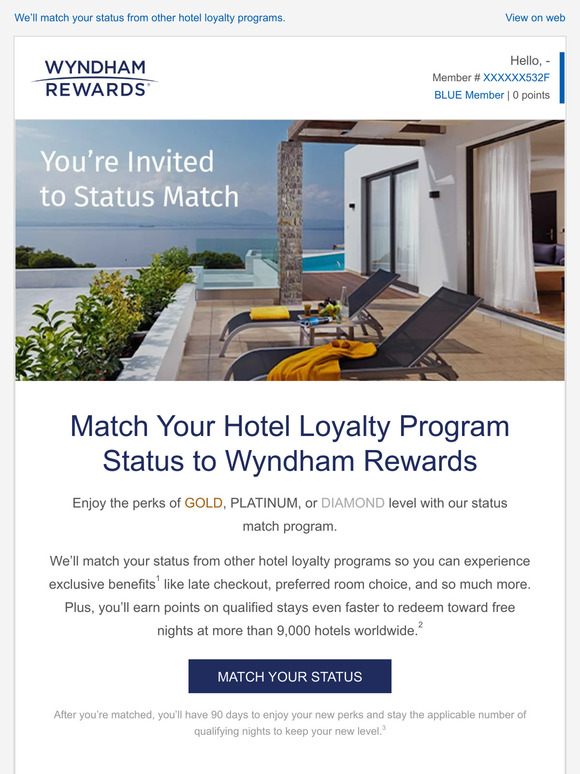 Wyndham Hotel Group UK, Europe, Middle East Upgrade Your Member