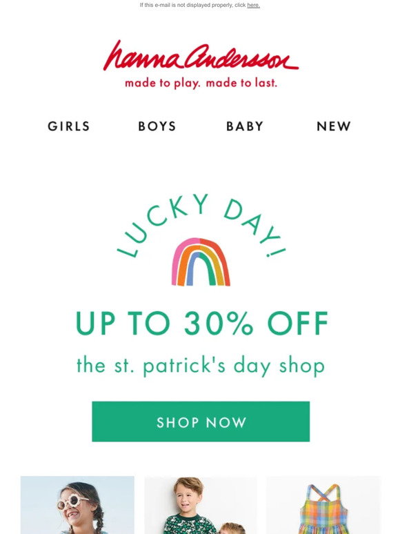 Hanna Andersson Email Newsletters: Shop Sales, Discounts, and Coupon Codes