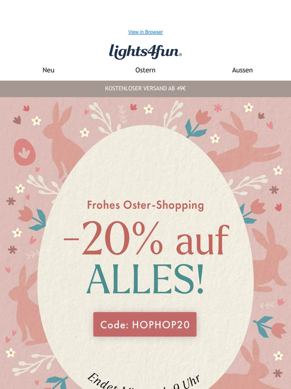 20% auf ALLES 🐰