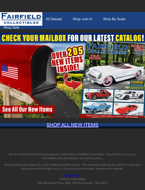 Fairfield Collectibles Check Your Mailbox for our New Spring 2024