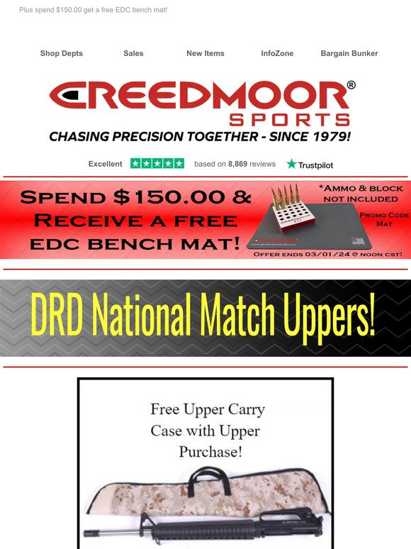 Shop Now And Receive A Free DRD Upper Bag W/Upper Purchase!
