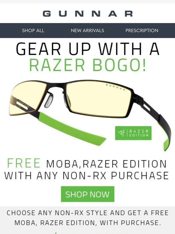 want a free pair of MOBA Razer glasses?