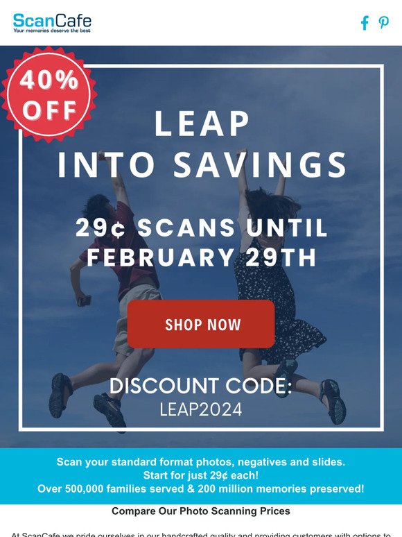 40% Off The Rest Of February - Leap Into Savings On Leap Day
