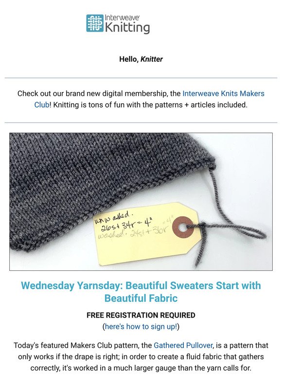 Every Sweater Starts with Fabric: Swatching for Drape + More