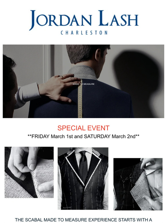 SPECIAL CUSTOM EVENT - March 1st - March 2nd .. Scabal Experience