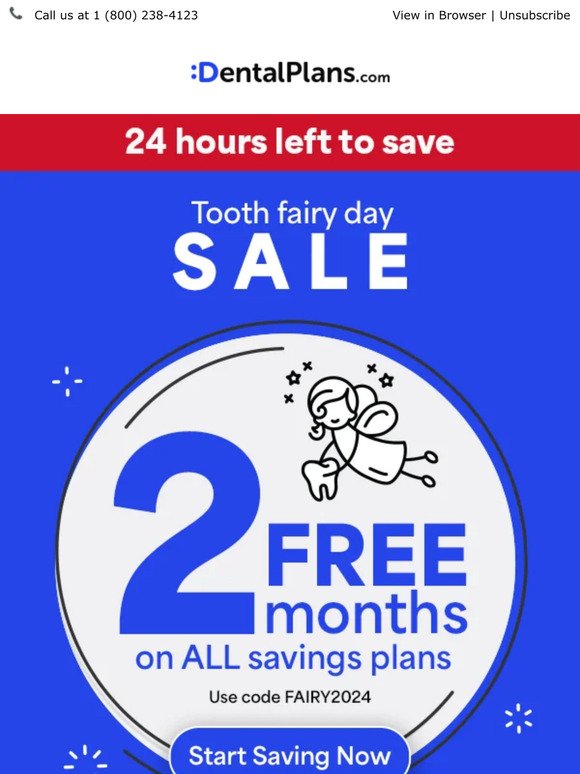 Tooth Fairy Sale Ends Today