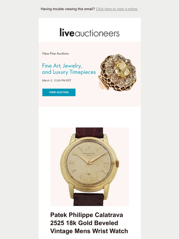 LiveAuctioneers: Hess Fine Auctions | Fine Art, Jewelry, and Luxury ...