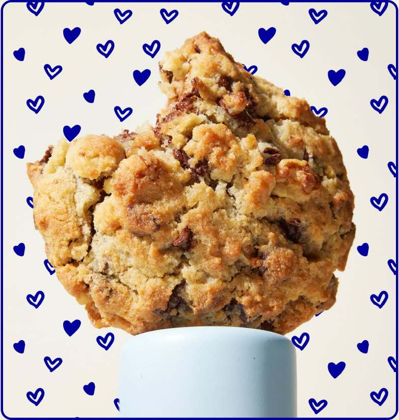 BIG Cookie with heart pattern