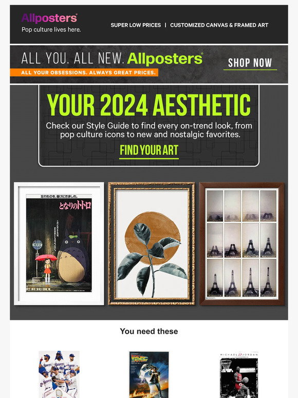AllPosters: Find your 2024 aesthetic | Milled