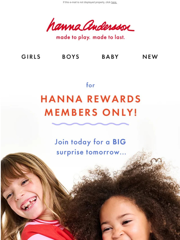 Hanna Andersson Email Newsletters Shop Sales, Discounts, and Coupon Codes