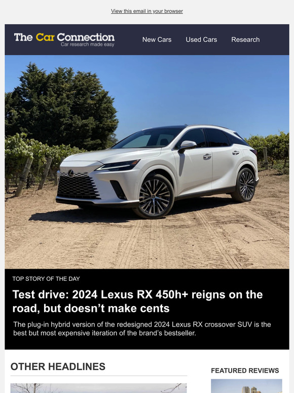 The Car Connection: Test Drive: 2024 Lexus RX 450h+ Reigns On The Road ...