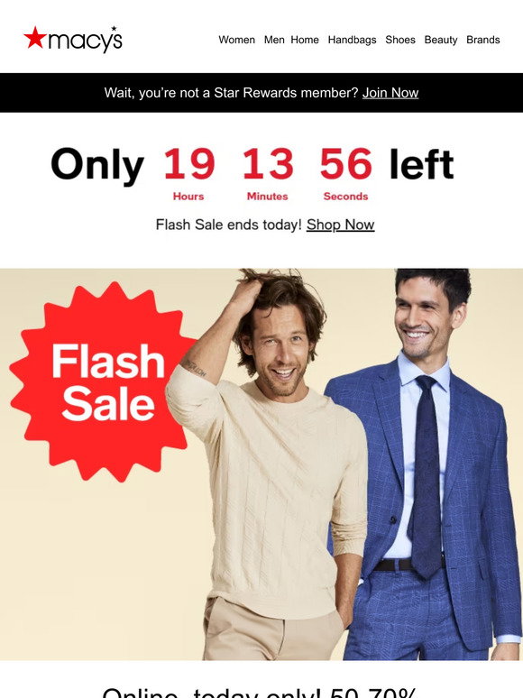 Macy's: Ends tonight! 40-60% off incredible finds