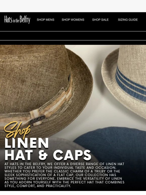 Elevate Your Style with Linen Hats & Caps!