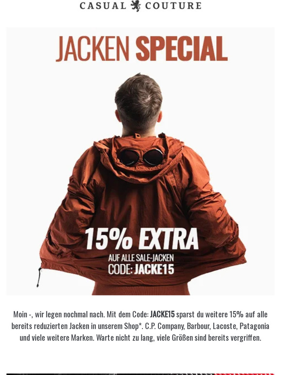 Jacken Special 15% Extrarabatt