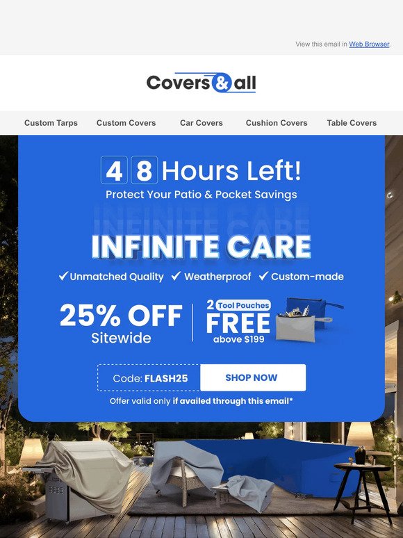 Limited Time Offer: Save Now on Premium Outdoor Covers!