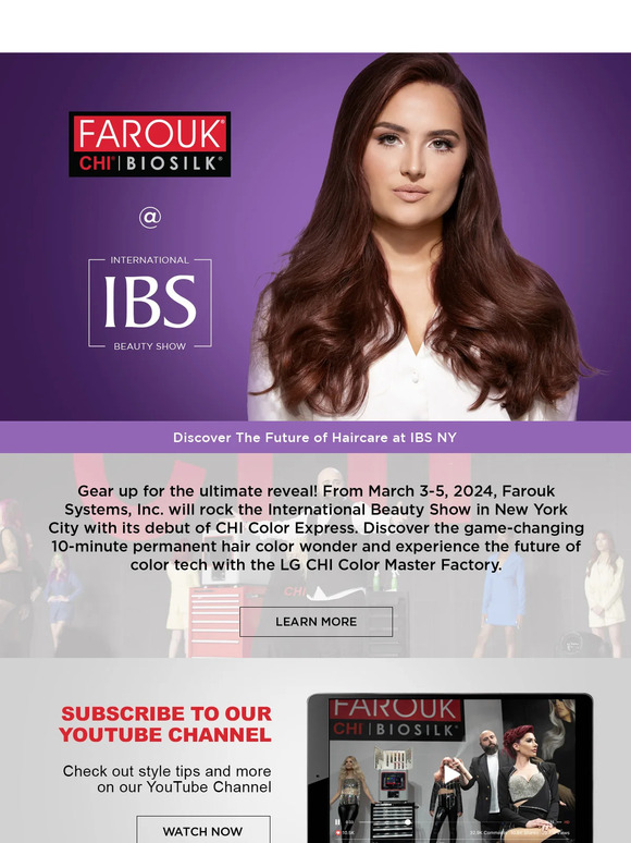 CHI (US) Experience Farouk Systems' Newest Innovations at IBS New York