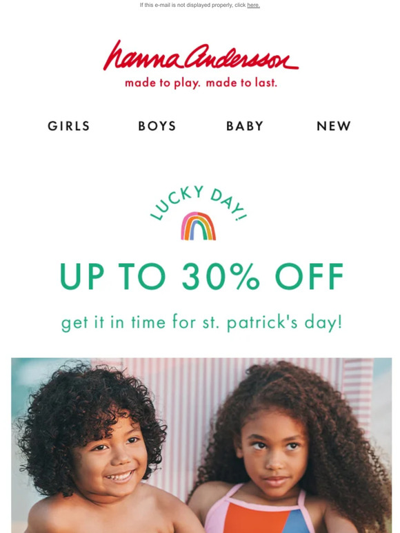 Hanna Andersson Email Newsletters Shop Sales, Discounts, and Coupon Codes